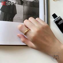 Besimpol-anillos de plata de ley 925 auténtica para mujer, anillos ajustables de sarga con línea de moda, joyería fina Simple 2024 - compra barato