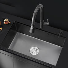 Nano Black Kitchen Sinks Large Single Bowel Sink 304 Stainless Steel Handmade under-Counter Kitchen Sink AFRTS80 2024 - buy cheap