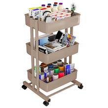 3-Tier Rolling Storage Cart Mobile Shelving Unit Organizer Slide Out Storage Rolling Utility Cart Shelves for Kitchen Bathroom 2024 - buy cheap