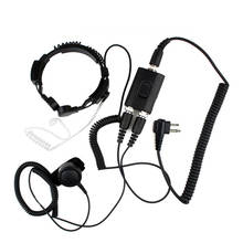 Headset de garganta militar tático do fbi, headset com 2 pinos gp88 gp300 p040 pro1150 cls1110 ep450 2024 - compre barato