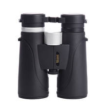 Binóculo compacto preto hd à prova d'água, 10x50 binoculares, versão noturna, telescópio óptico binocular ao ar livre, caça, observação de pássaros 2024 - compre barato