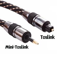 Mini toslink cabo para toslink, cabo adaptador digital de áudio óptico de 3.5mm od6.0mm 1m 1.5m 2m 3m 3m 3ft 5t 6 pés 10 pés 2024 - compre barato