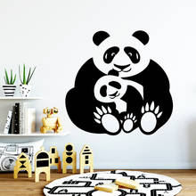 Lovely pandas Family Wall Stickers Mural Art Home Decor For Kids Rooms Home Decor Background Wall Art Decal 2024 - buy cheap