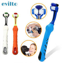 Three Sided Pet Toothbrush Theeth Cleaning Dog Brush Addition Bad Breath Tartar Teeth Care Dog Cat Cleaning Mouth Pet Products 2024 - buy cheap