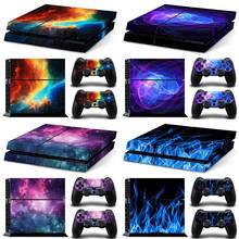 for ps4 Galaxy Blue Galactic Game Vinyl Decal Protective Cover Sticker for PS4 Console and 2 Controllers Skin 2024 - buy cheap