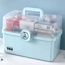 Multi-camada portátil caixa de primeiros socorros caixa de armazenamento de plástico multifuncional caixa de ferramenta de medicina de emergência do agregado familiar com alça 2024 - compre barato