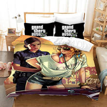 Kids Bedding Set Game GTA V 3D Print Cartoon Duvet Cover Grand Theft Auto 5 Comforter Bedspreads Quilt Cover Bed Linen King 150 2024 - buy cheap