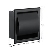 Vidric-suporte de papel para parede, preto fosco 304, aço inoxidável, banheiro, vaso sanitário, caixa de papel higiênico 224 2024 - compre barato