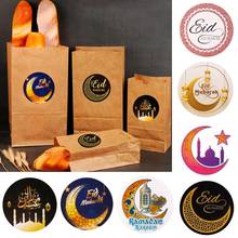 QIFU Happy Eid Mubarak Decoration Paper Sticker Lable Seal Gift Sticker Islamic Muslim Mubarak Decoration Ramadan Supplies 2024 - buy cheap