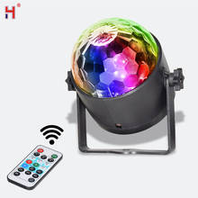 LED Party Stage Light 3W Mini Led Voice Activated Disco Crystal Magic Ball Rotating Strobe Effect Full Color Flash DJ Lights 2024 - buy cheap