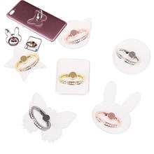 New transparent butterfly Ring Phone Holders 360 Degree Metal Finger ring For Mobile Phone Smartphone Stand Holder clear Bracket 2024 - buy cheap