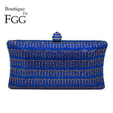 Boutique de fgg moda listrado feminino cristal embreagem noite sacos caso duro festa de casamento baile corrente bolsa ombro e bolsa 2024 - compre barato