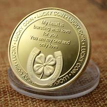 2020 New 999 Plated Silver Gold Commemorative Medal Relief Commemorative Badge Lucky Love You Metal Handicraft Coins 2024 - buy cheap