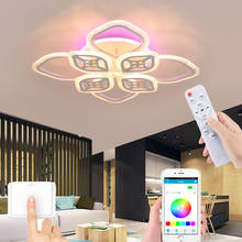 Candelabro de techo Led moderno para sala de estar, lámpara Led de dormitorio con función de Control por aplicación remota 2024 - compra barato