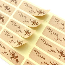 100pcs/Lot Thank you Bird Handmade Cake Packaging Sealing Label Kraft Sticker Baking DIY Gift Stickers 2024 - buy cheap