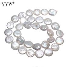 YYW-Cuentas de perlas de agua dulce de patata cultivada, alta calidad, blancas naturales, 11-12mm, aproximadamente 0,8mm, vendidas por hilo de aproximadamente 15,3 pulgadas 2024 - compra barato