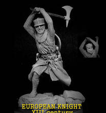 New Unassembled  1/24 ancient warrior stand with axe Resin Figure Unpainted Model Kit 2024 - buy cheap