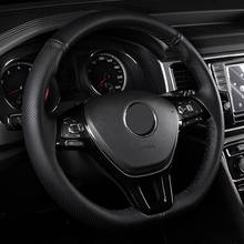 DIY Black Breathable And Wear-resistant Faux Leather Steering Wheel Cover For Volkswagen VW Golf 7 Mk7 New Polo Jetta Passat B8 2024 - buy cheap