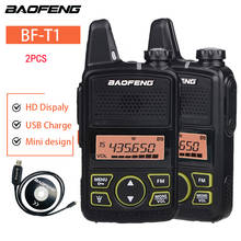 2PCS Mini Walkie Talkie rádio BAOFENG BF-T1 Kids Woki Toki USB Charger hf Transceiver Protable CB Ham Radio UHF Transmitter t1 2024 - buy cheap