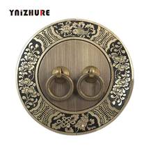 110mm Cabinet Handle Pure Copper Manufacturing Circle shape Chinese style Old Furniture Wardrobe Cabinet Door Pull Ring 2024 - buy cheap