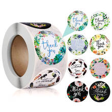 500pcs Flowers Thank You Stickers Roll 1.5 Inch Round Scrapbooking Labels Sticker for Small Business Gifts Packaging Decor Seals 2024 - buy cheap