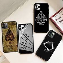 Ace of Spades Poker Phone Case for iPhone 11 12 mini pro XS MAX 8 7 6 6S Plus X 5S SE 2020 XR 2024 - buy cheap