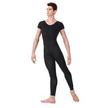 Speerise Adlut One Piece Black Mens Short Sleeve Unitard  Ballet Full Body Tight Jumpsuit Dance Costumes Bodysuit 2024 - buy cheap