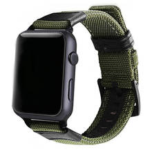 Ремешок для часов Iwatch Series 6 44 мм 40 мм, нейлоновый брезентовый браслет для Apple Watch 5 4 3 Band 38 мм 42 мм, аксессуары для часов 2024 - купить недорого