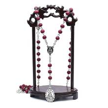 Rosary Necklace Catholic Virgin Mary Pendant Necklaces Bead Long Chain Men Women 2024 - buy cheap