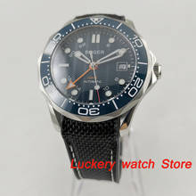 41mm bliger blue dial Luminous saphire glass;blue Ceramic Bezel  GMT Automatic movement men's watch-BA129 2024 - buy cheap