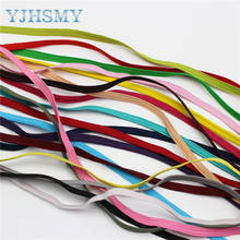 E-20519-1235 6mm”Solid color  Elastic Ribbon Printed, DIY handmade accessories, packaging decorative ribbon 2024 - buy cheap