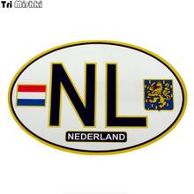 Tri Mishki WCS809 Coat of arms of the Netherlands abbreviation flag car sticker colorful Decals Motorcycle Accessories Stickers 2024 - buy cheap