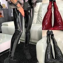 Black Summer PU Leather Pants Women High Waist Skinny Push Up Leggings Sexy Elastic Trousers Stretch Jeggings лосины 2024 - buy cheap