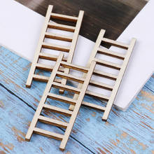 3 PCS/lot 1:12 Dollhouse Miniature Fairy Garden Decor Dollhouse Miniature Wood Step Ladder Furniture Tools 2024 - buy cheap