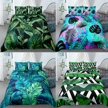 Palm Leaves Printed  Bedding Set  Duvet Cover Pillowcases for Home Bedroom Bed Sets 2/3pcs 2024 - buy cheap