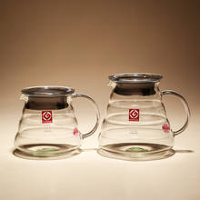 Hario V60 стеклянный кофейник в форме облака, многоразовый чайник для кофе, термостойкий чайник, японский хороший дизайн, премиальные продукты 2024 - купить недорого