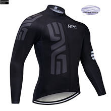 6XL 2019 Black Cycling Clothing Bike Jersey Winter Fleece Mens Bicycle Shirts Long Sleeve Cycling Jersey Bike Maillot 2024 - buy cheap