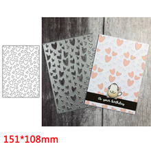 Cheio de amor retangular quadro de boa aparência metal corte dados estêncil para scrapbooking gravação diy cartão de papel álbum artesanato 2024 - compre barato