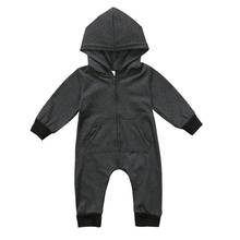 Newborn Kids Baby Boy Baby Girl Warm Infant Zipper Cotton Long Sleeve Romper Jumpsuit Hooded Clothes Sweater Outfit 0-24M 2024 - buy cheap