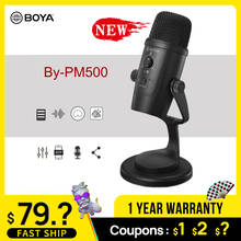 BOYA BY-PM500 USB Condenser Microphone For Smartphone Computer Type-C Omnidirectional Cardioid For Youtube Live Video 2024 - buy cheap