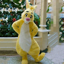 Disfraz de conejo amarillo para niños y adultos, traje de mascota peluda de liebre y Pascua, conjunto de dibujos animados para Cosplay, regalos de Navidad, Unisex 2024 - compra barato