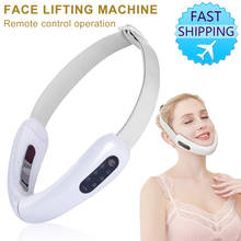 EMS Facial Lifting Massager Micro Current Red Blue LED Photon Therapy Face Slimming Care Machine V-Line Reduce Double Chin Belt 2024 - buy cheap