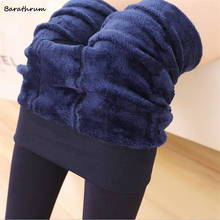 High Elastic Waist Winter Plus Velvet Thicken Warm Pants Good Quality Cashmere Thick Trousers Female Women Leggings 2024 - buy cheap