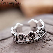 DreamySky Bijoux Boho Silver Color  Crown Rings for Women Lady Rings Fashion Party Statement Jewelry Wholesale 2024 - buy cheap