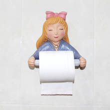 Kitchen Paper Tower Holder Toilet Tissue Holder Roll Paper Tube Free Punch Creative Girl Bathroom Tissue Box -tissue Caniter 2024 - buy cheap