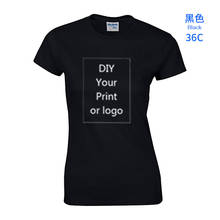 Customized Print DIY Your like Photo or Logo New shirt women 100% cotton Short Sleeve o-neck T - shirt Casual Tops 2024 - buy cheap