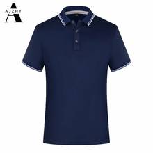 Camisa polo masculina casual de verão, cor sólida, manga curta, camisa respirável, camisetas, marcas de tênis de golf, camisetas polo masculinas, tamanho grande 2024 - compre barato