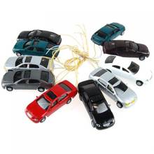 1:100 figuras de carros em miniatura com luzes para o modelo de trem ferroviário cena diy acessórios suprimentos, 10 pces 2024 - compre barato