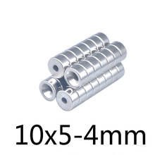30/50/100PCS 10x5-4mm Permanent NdFeB Strong Magnets Countersunk Neodymium Magnetic Magnet 10*5-4mm  10x5 mm Hole 4 mm Round 2022 - buy cheap