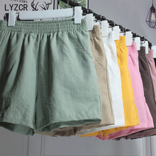 Cotton Linen Women's Shorts Plus Size 5XL Loose Causal Short Pants Woman Summer Elastic Waist Ladies Shorts with High Waist 2024 - buy cheap